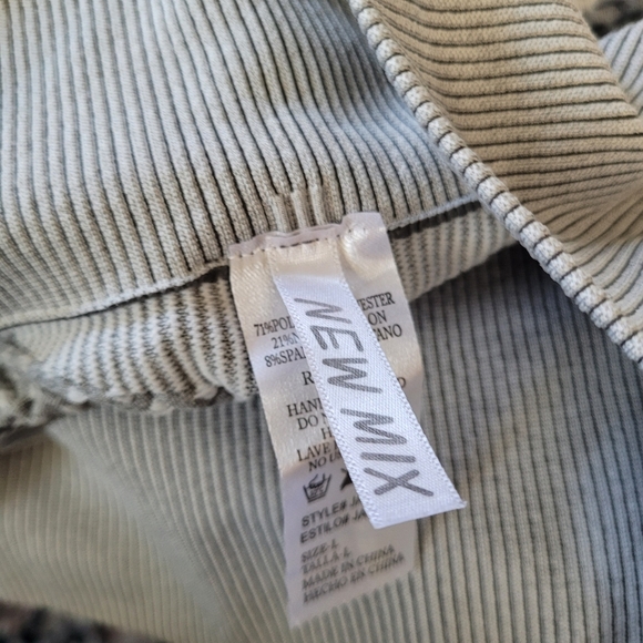 New Mix Seamless Light Gray Workout Activewear Leggings Size Women's Large - Picture 9 of 10